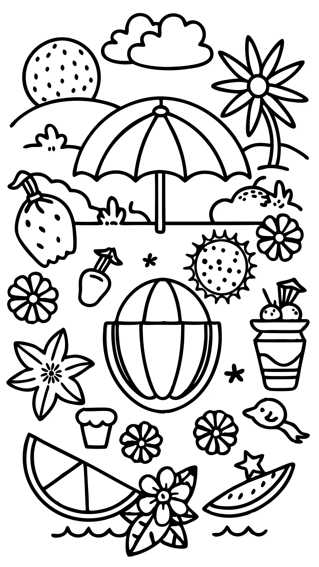 coloring pages of summer